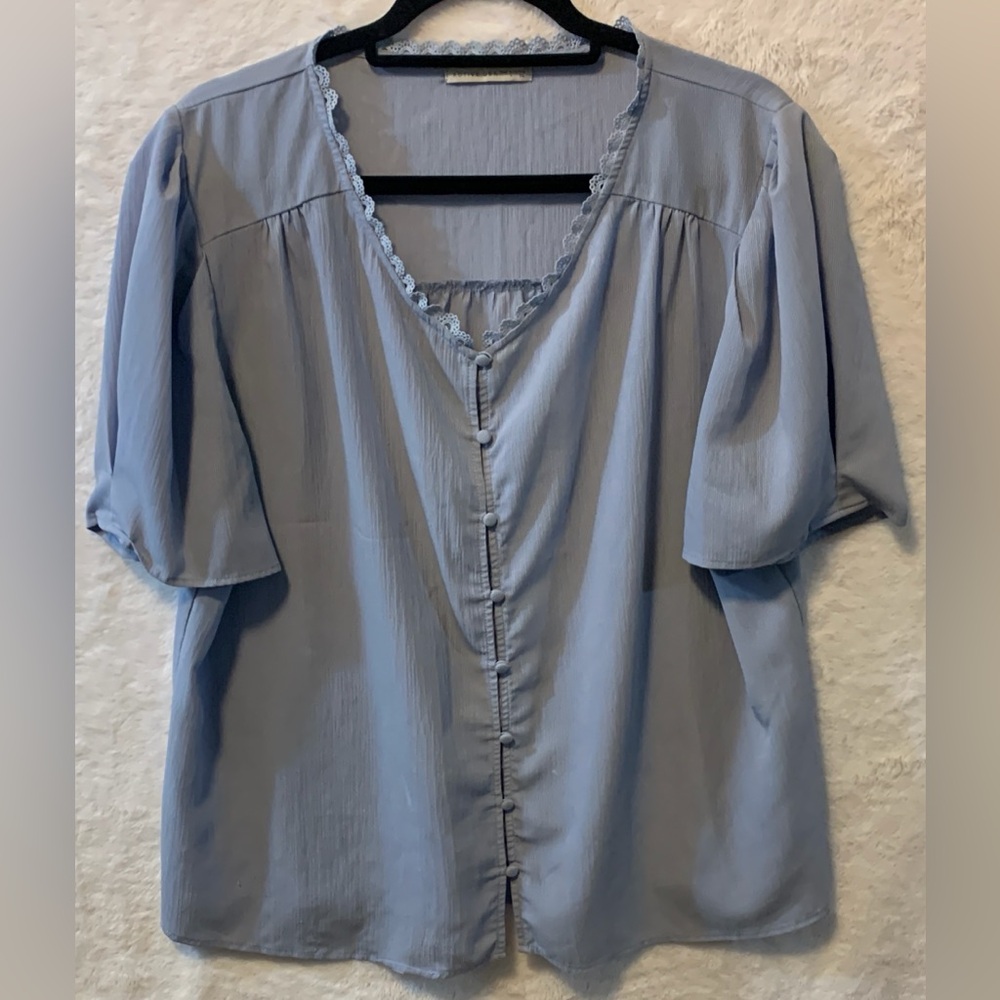 Active USA Button-Front Blouse